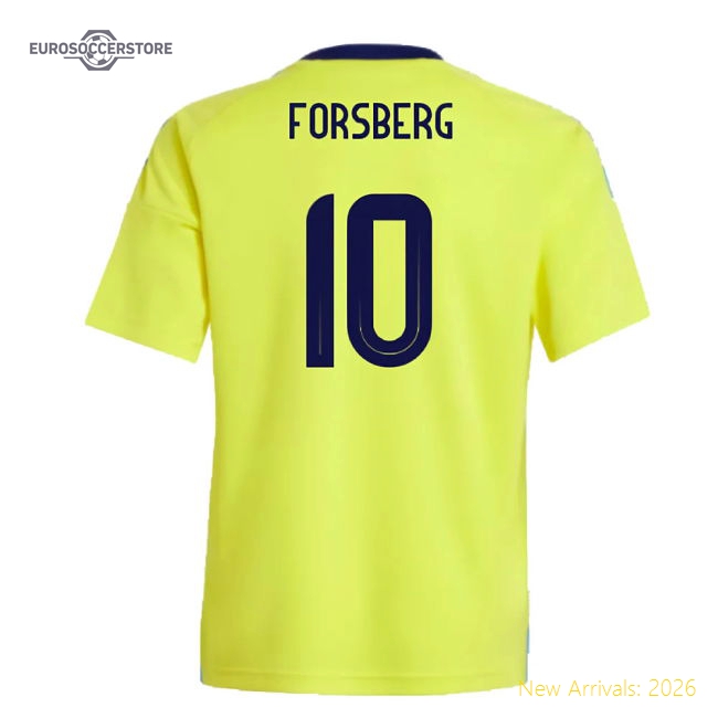 Non-toxic Kids Football Team Forsberg Jersey 2024-2025 Stretchy