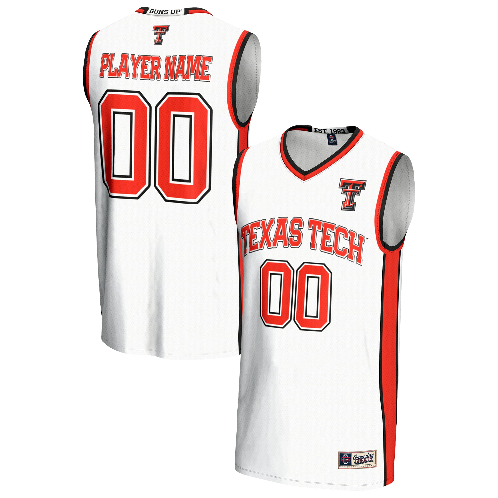 Texas Tech Red Raiders GameDay Greats Youth NIL Pick-A-Player Lightweight Men's Basketball Jersey - White