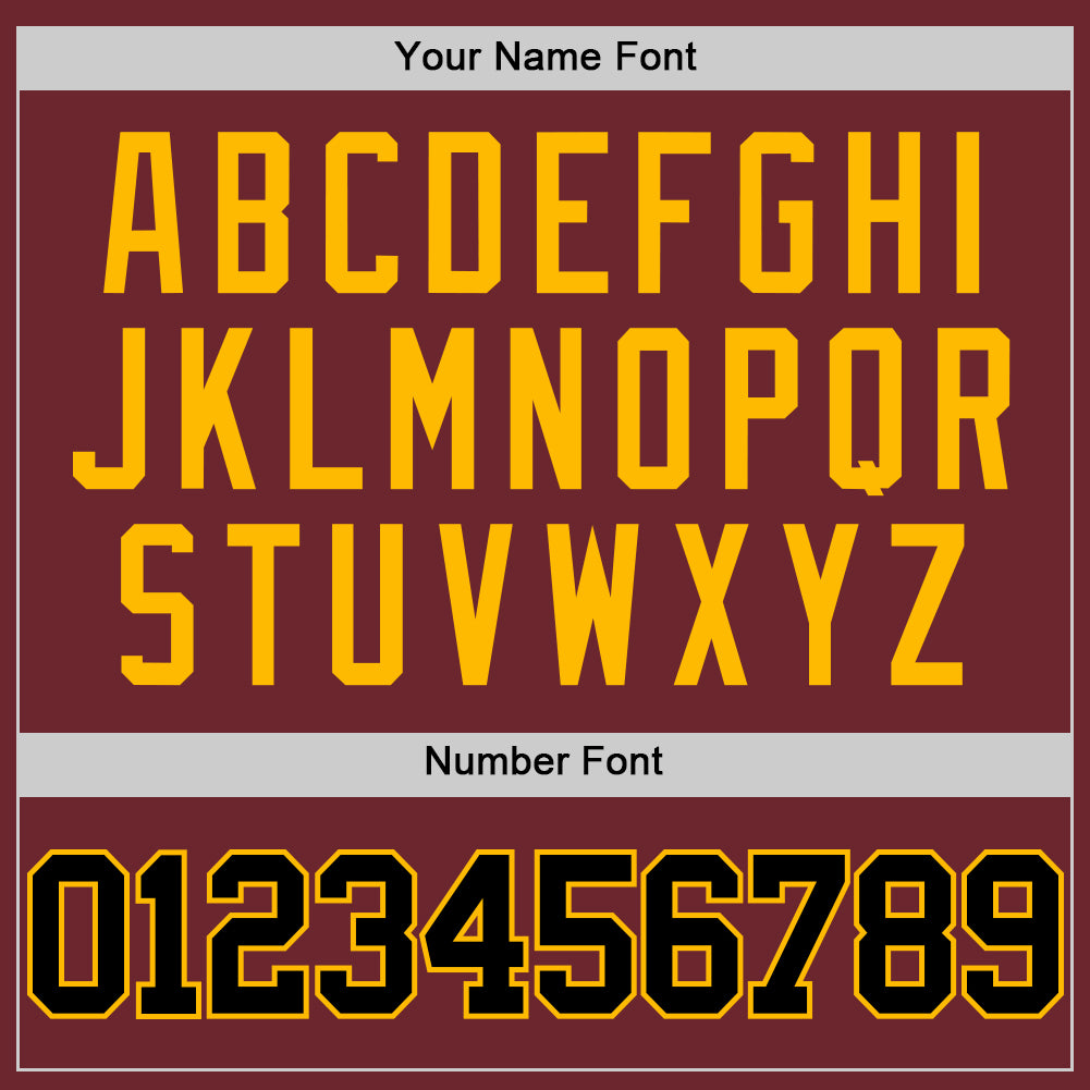 Custom Burgundy Black-Gold Authentic Basketball Jersey