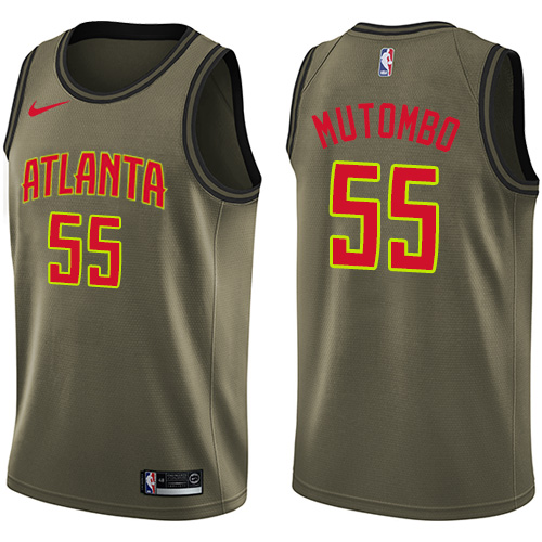 Premium Hawks NBA Swingman Jersey #55 Dikembe Mutombo 2024 Icon -