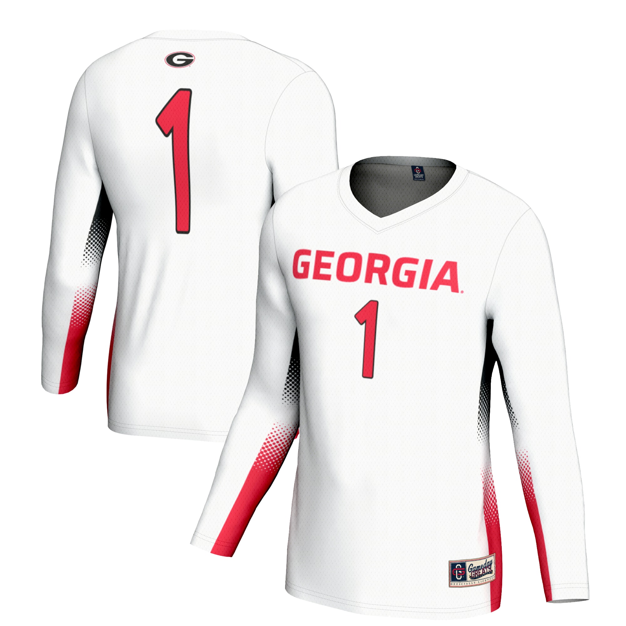 [NJP] Georgia Bulldogs GameDay Greats Unisex Lightweight Volleyball Jersey - White