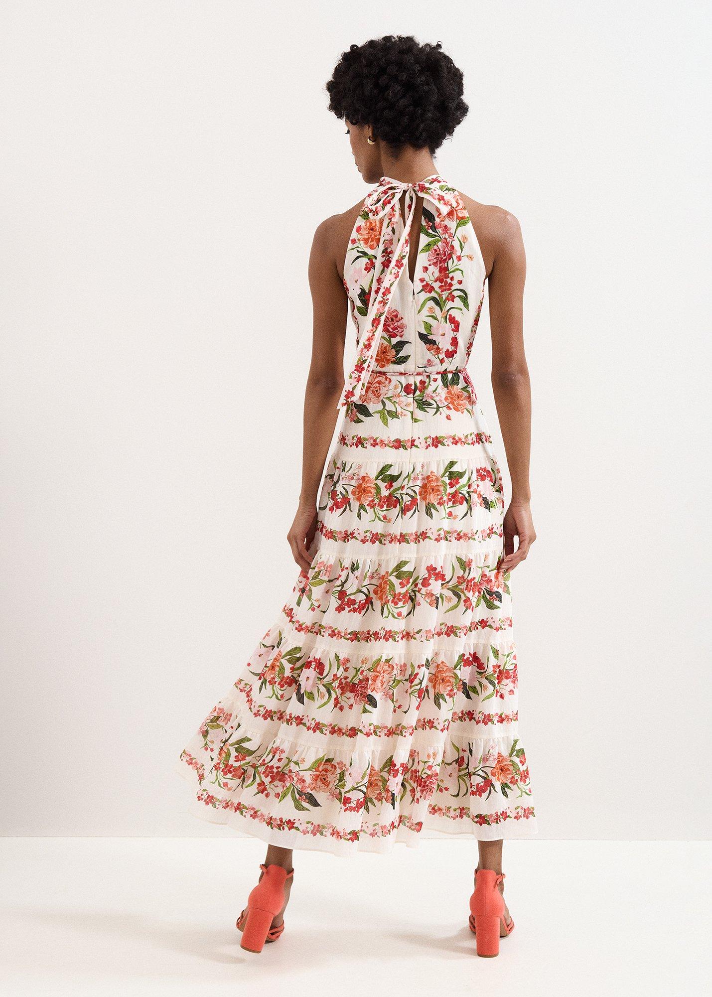 Petite Nita Cream Floral Maxi Dress