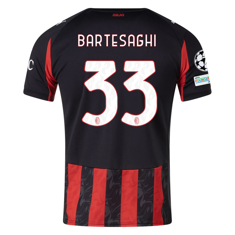 AC Milan Patches 2025-2026 UCL Home Jersey – Authentic Shirt
