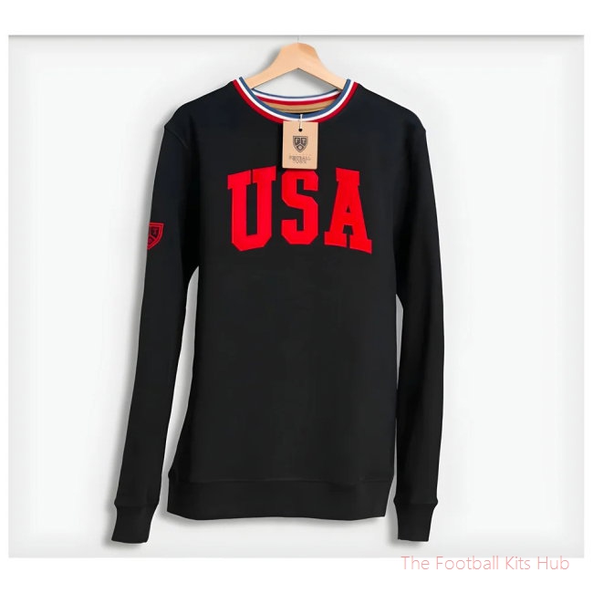 Men USA Retro Football Sweatshirt (Black)