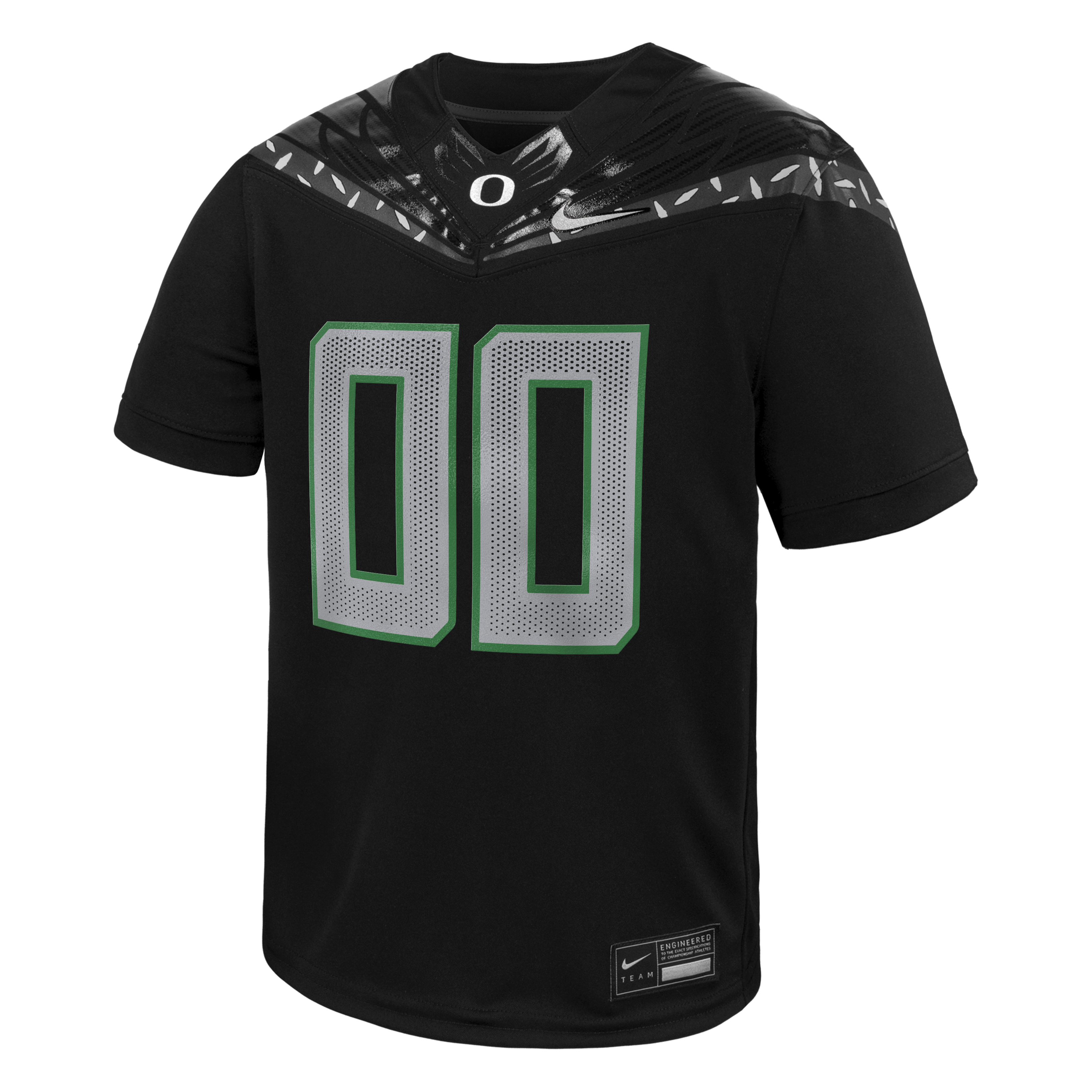 [NJP] Oregon Ducks Youth Replica Custom Football Jersey - Black