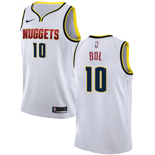 Nuggets #10 Bol Bol Elite 2024 Icon NBA Jersey - White Swingman