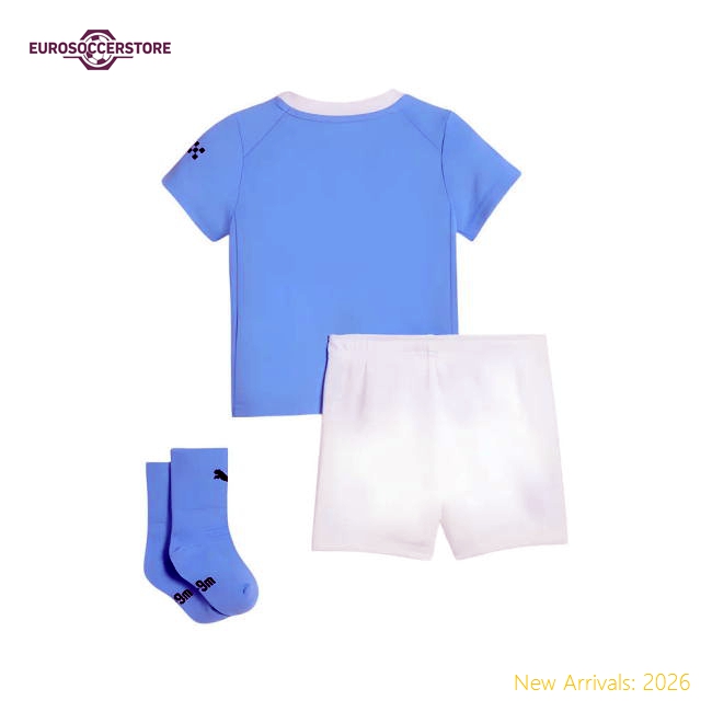 Breathable Kids Man City Jersey 2025-2026 Stretchy Drycell
