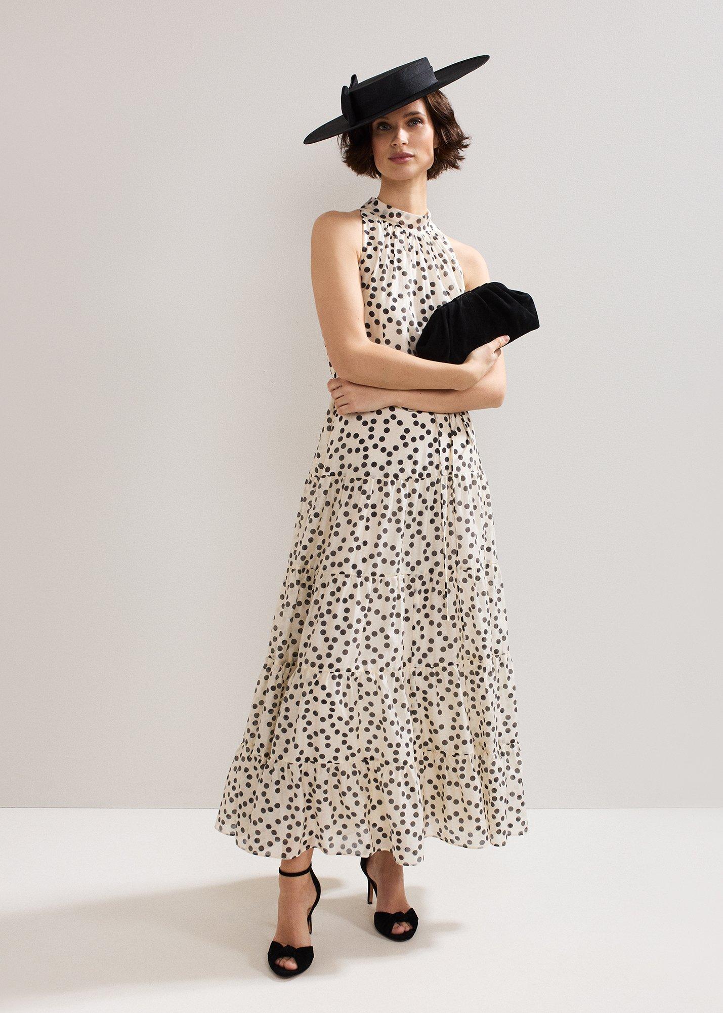 Nita Spot Tiered Maxi Dress