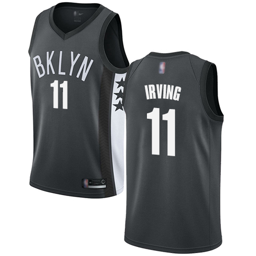 Nike Nets Gray Kyrie Irving #11 Jersey - Discounted Basketball Jersey