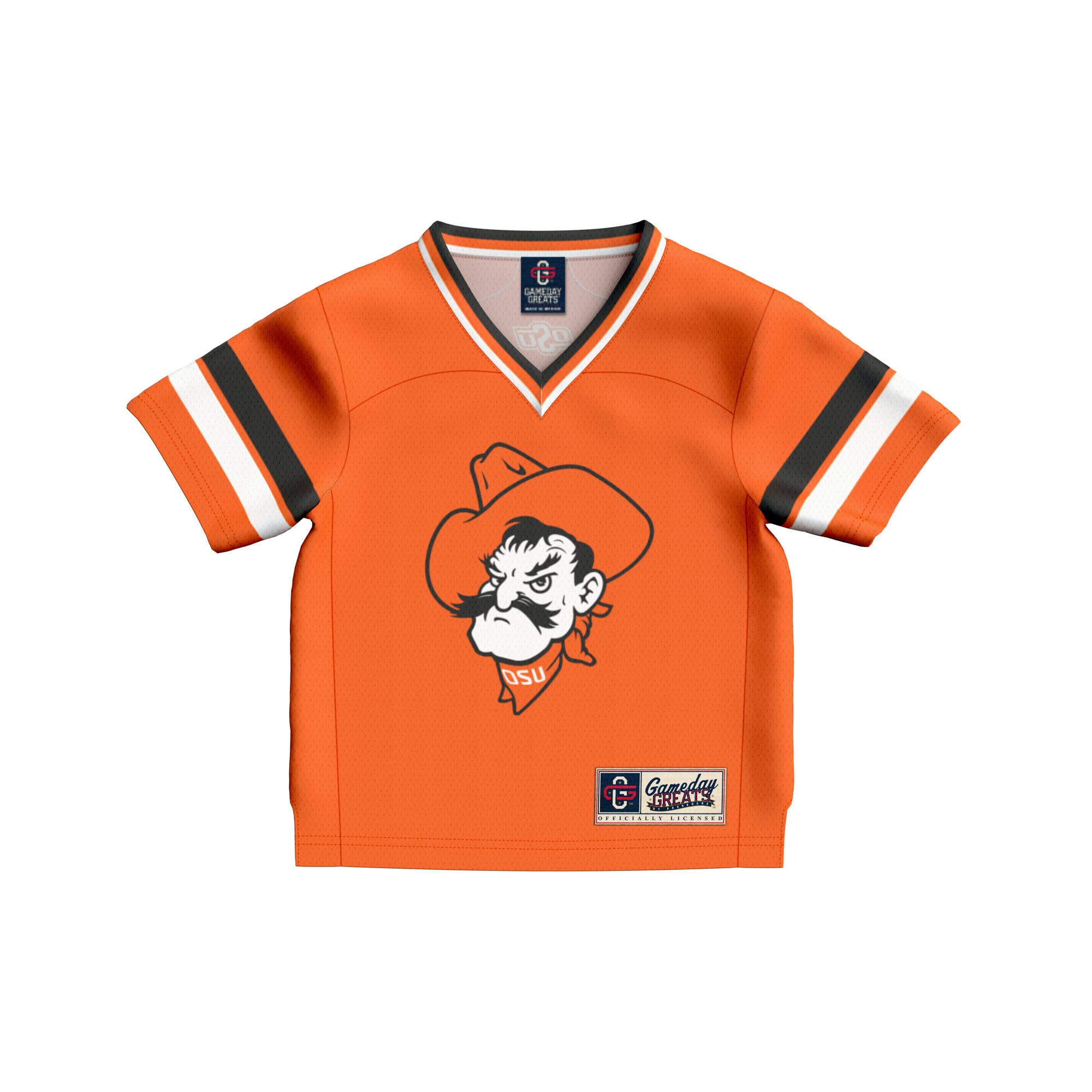 Toddler #1 Orange Oklahoma State Cowboys Lightweight Collegiate Football Fashion Jersey