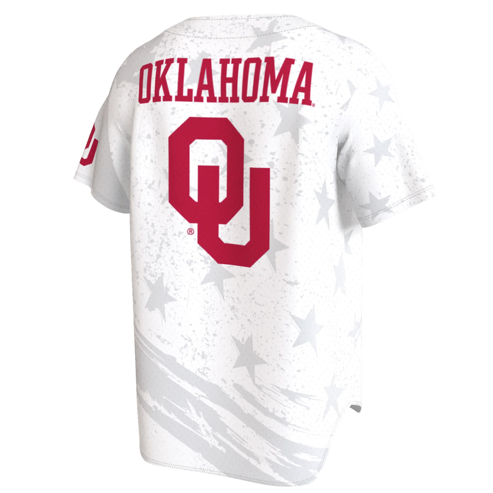 [NJP] Oklahoma Sooners GameDay Greats Youth Lightweight Collegiate Baseball Americana Fashion Jersey - White