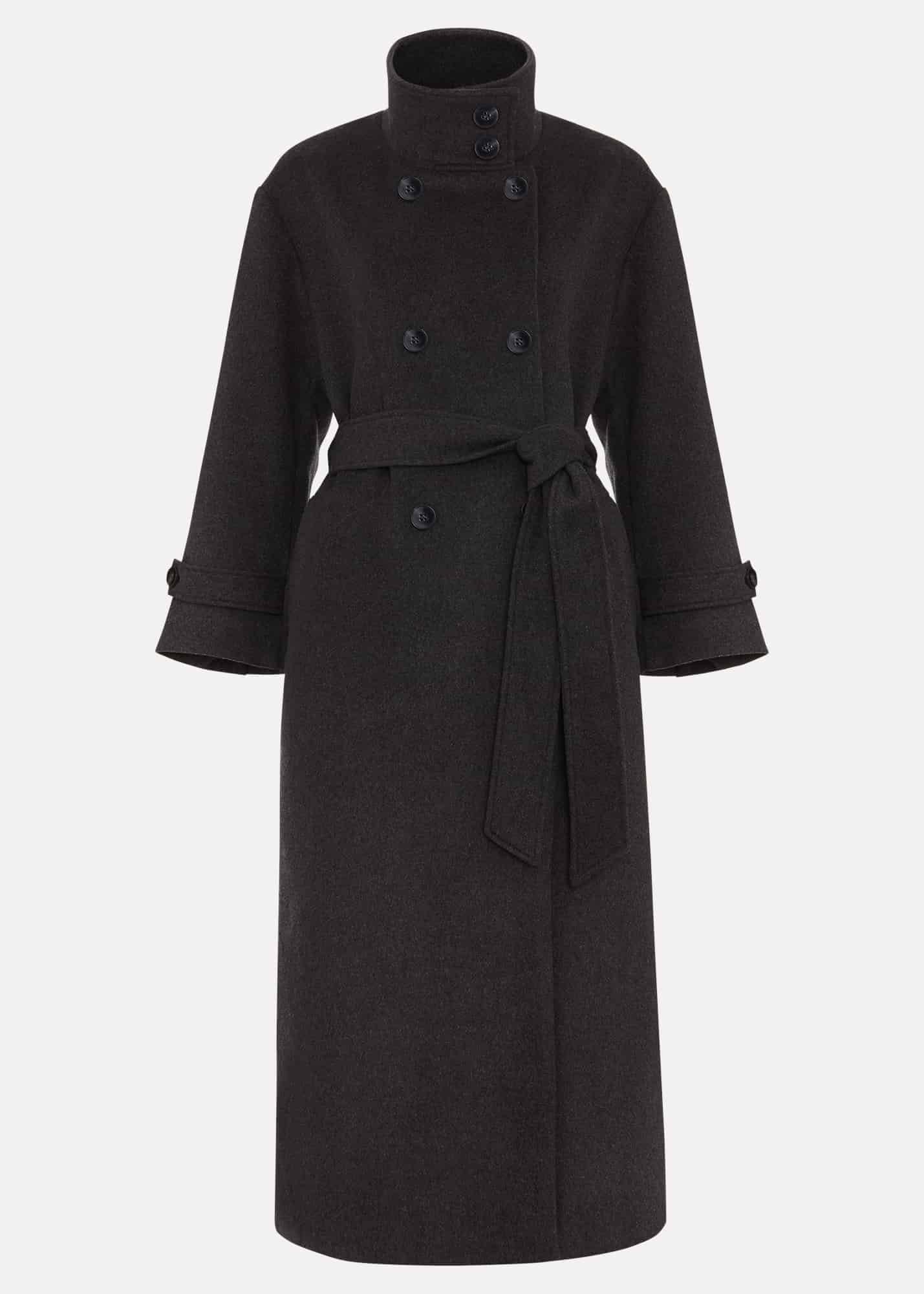 Petite Paloma Funnel Neck Wool Coat