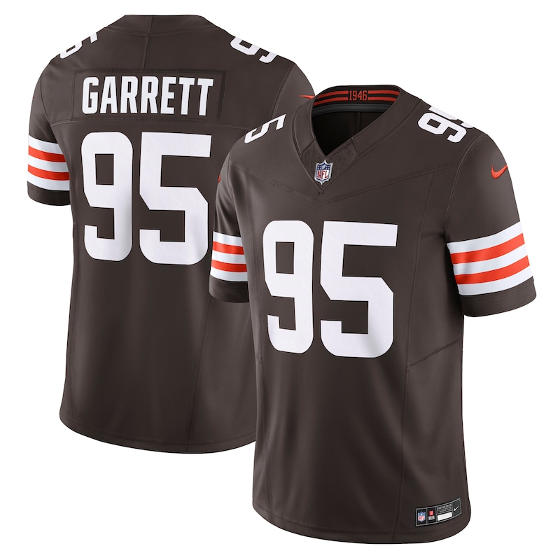 None Myles Garrett CLE Browns Championship Premium Jersey Game Day Wea