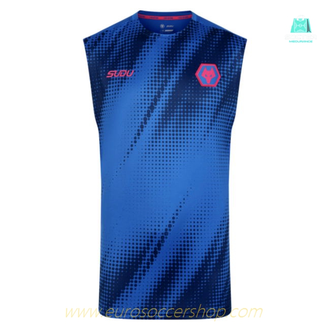 2025-2026 Wolves Players Training Vest (Lapis Blue) (Your Name)