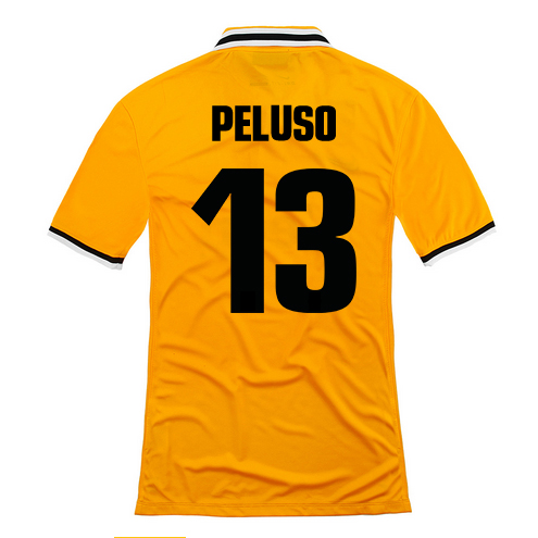 13-14 Juventus 13 Peluso Away Yellow Jersey Shirt - Official Replica