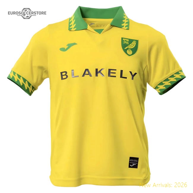 2025-2026 Norwich City Home Shirt - Kids - Fantastic Value