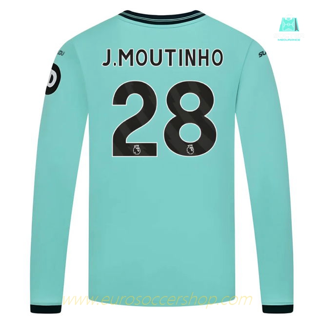 2025-2026 Wolves Long Sleeve Away Shirt (Kids) (J.Moutinho 28)