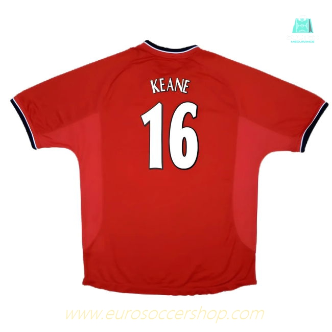Manchester United 2000-02 Home Shirt ((Excellent) XXL) (Keane 16)