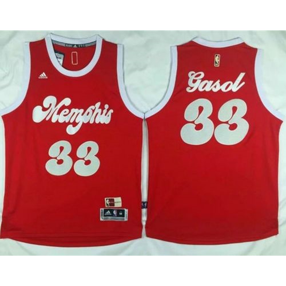 Fan Favorite Rare Men's Grizzlies #33 Marc Red Basketball Jersey
