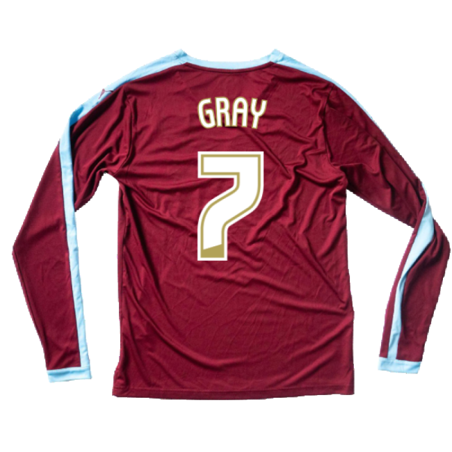 Burnley Long Sleeve Home Shirt Excellent S Gray #7 Official Licens...