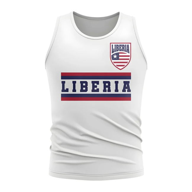 Limited-Edition Liberia Core Football Country Sleeveless Tee (White)