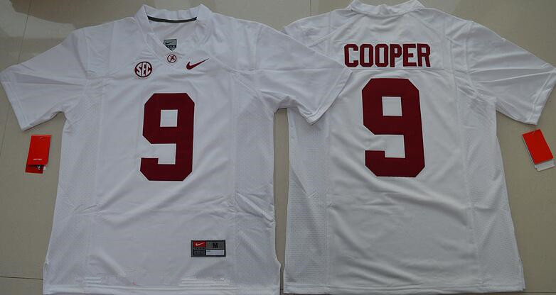 Men's ALA Tide White 2024 durabl Amari Cooper #9 game day Jersey