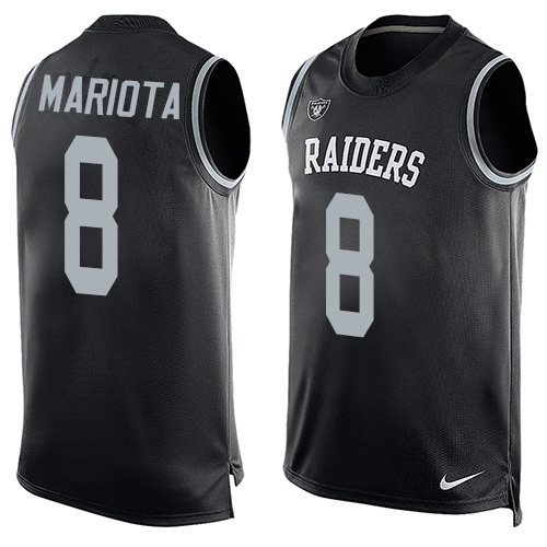 NFL O R Raiders Marcus Mariota #8 Limited Black Authentic Jersey