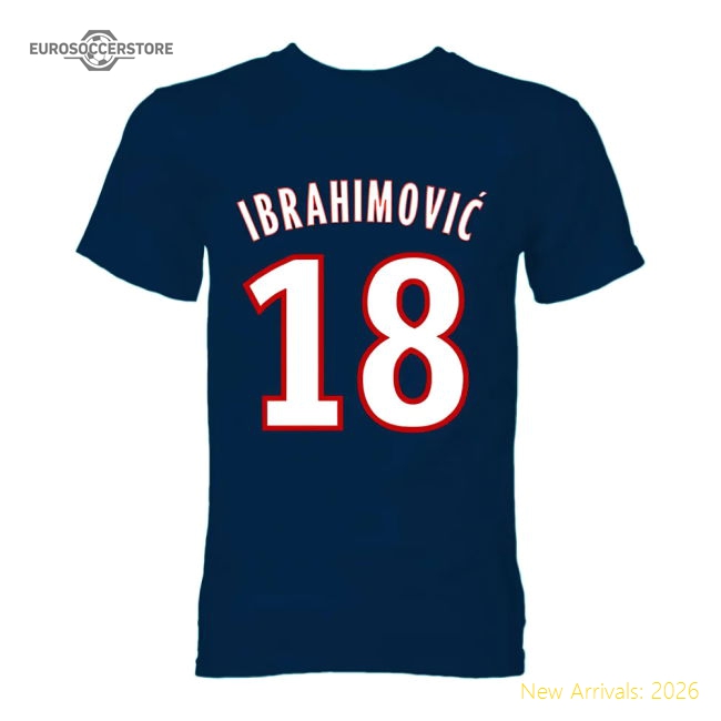 Authentic Genuine Zlatan Ibrahimovic Psg Hero T-Shirt (Navy)