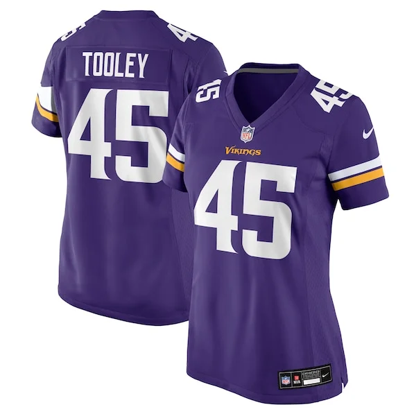 None Max Tooley Game Jersey - Purple | NFL Player Jersey | NFL Footbal