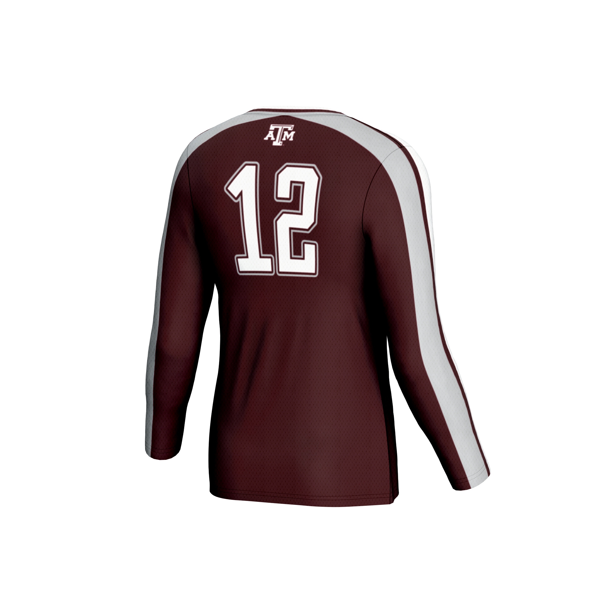 [NJP] Texas A&M Aggies GameDay Greats Unisex #12 Lightweight Volleyball Fashion Jersey - Maroon