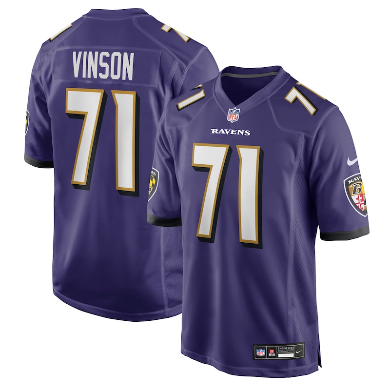 None Carson Vinson BAL Ravens Iconic Officially Licensed Jersey