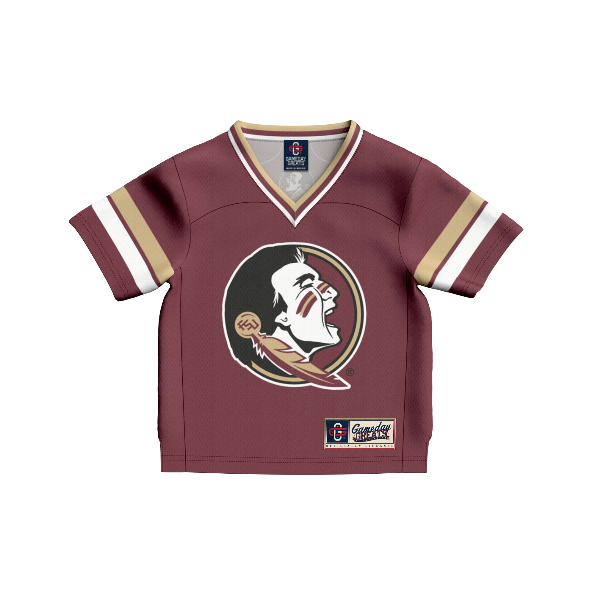 Toddler #1 Garnet Florida State Seminoles Collegiate Football Fashion Jersey