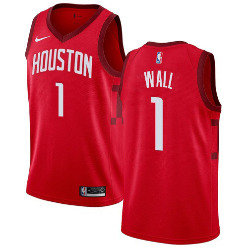 Red Nike H. Rockets #1 NBA Jersey Basketball Jersey Basketball Jersey