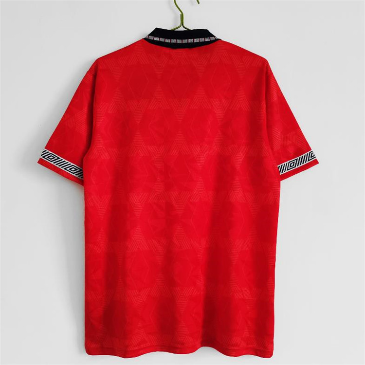 Comfort Fit 1990 England Away Red Retro Soccer Jersey Football Shirt