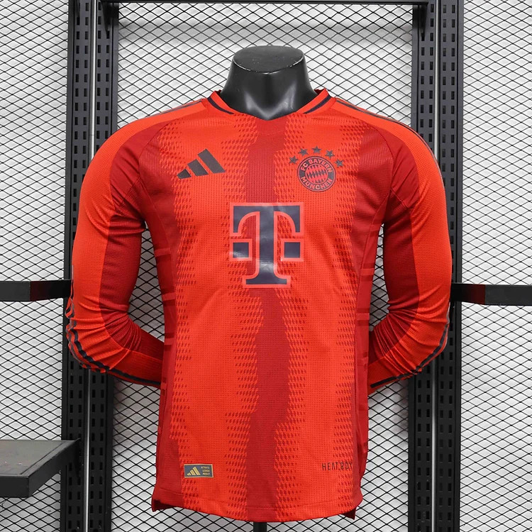 Authentic Bayern Munich 2425 Home Match Long Sleeve Shirt - Official