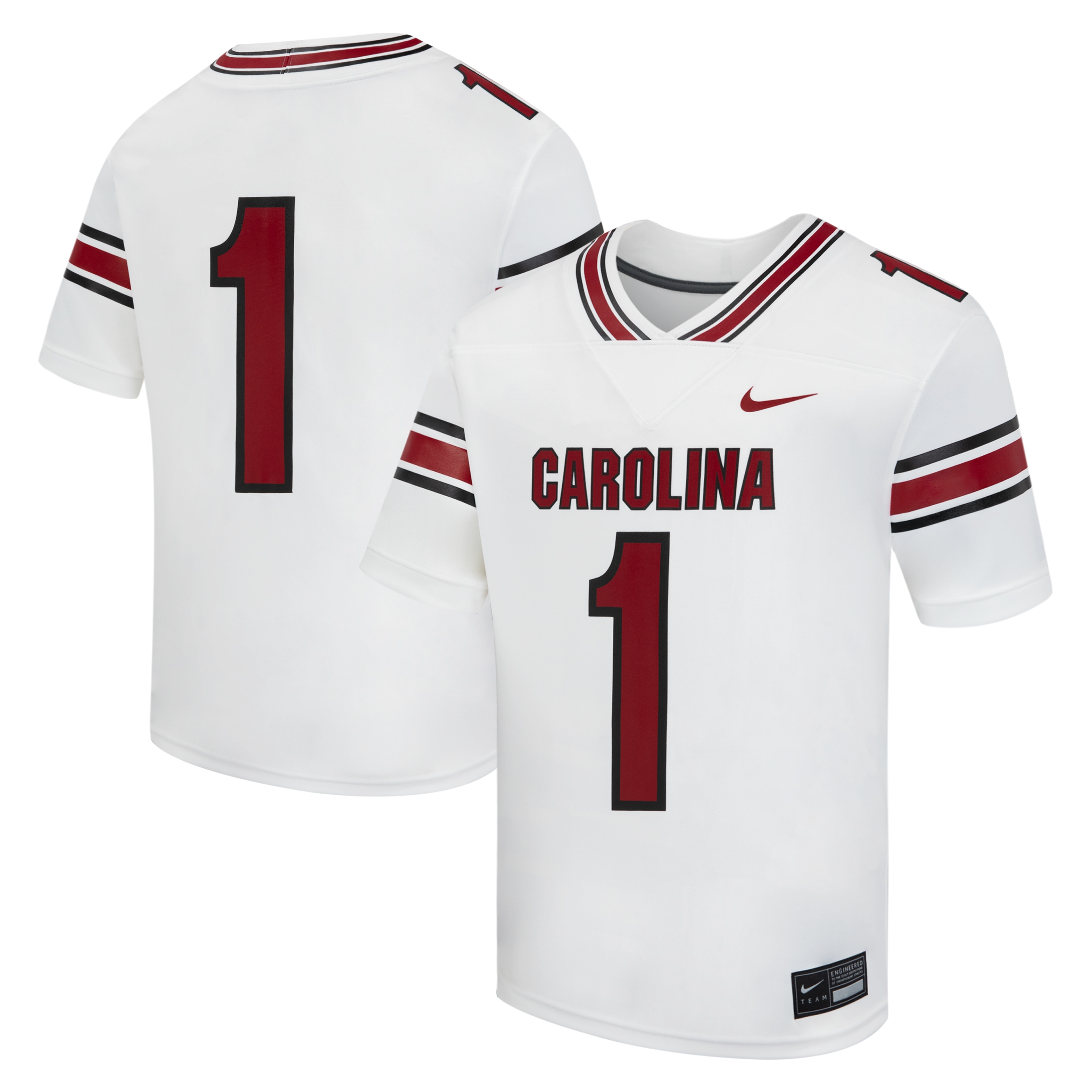 #1 South Carolina Gamecocks Youth Road Replica 2026/2027 Football Jersey - White