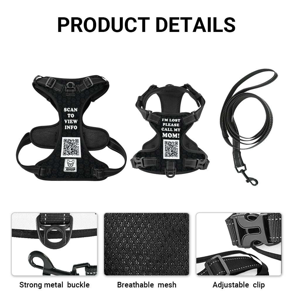 No-pull French Bulldog Dog Harness Outdoor Use | Safe For Paws