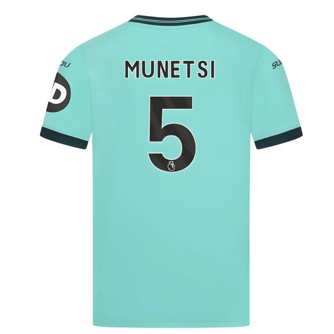 Wolves Wolves Away Shirt Kids Munetsi #5 Elite Performance Match D...