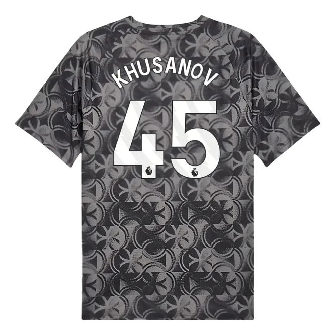 Match Replica Man City Home Fan Shirt (Adults) (Khusanov 45)
