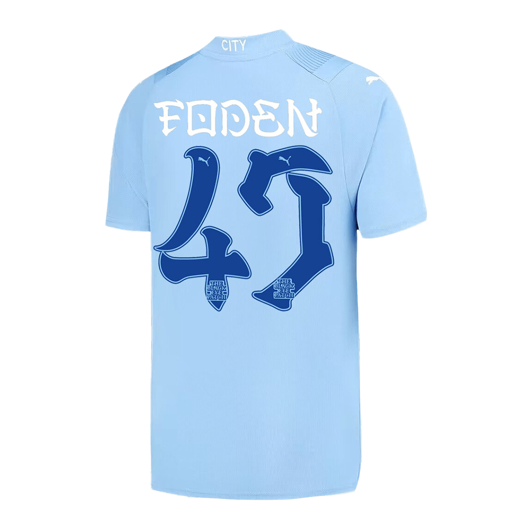 FODEN #47 Manchester City Japanese Tour Printing Home Soccer Jersey 20