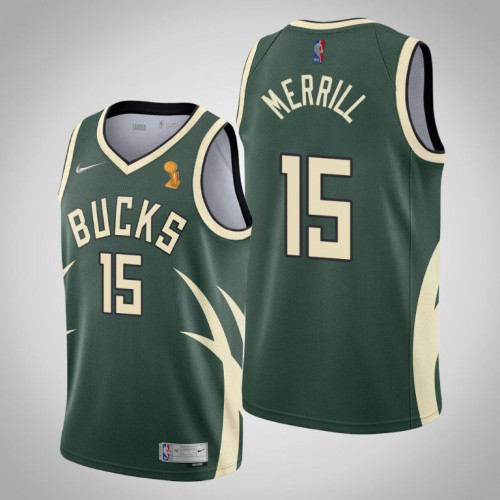 Green Nike Milwaukee Bucks #15 Bucks Jersey - Mesh Fabric Quality