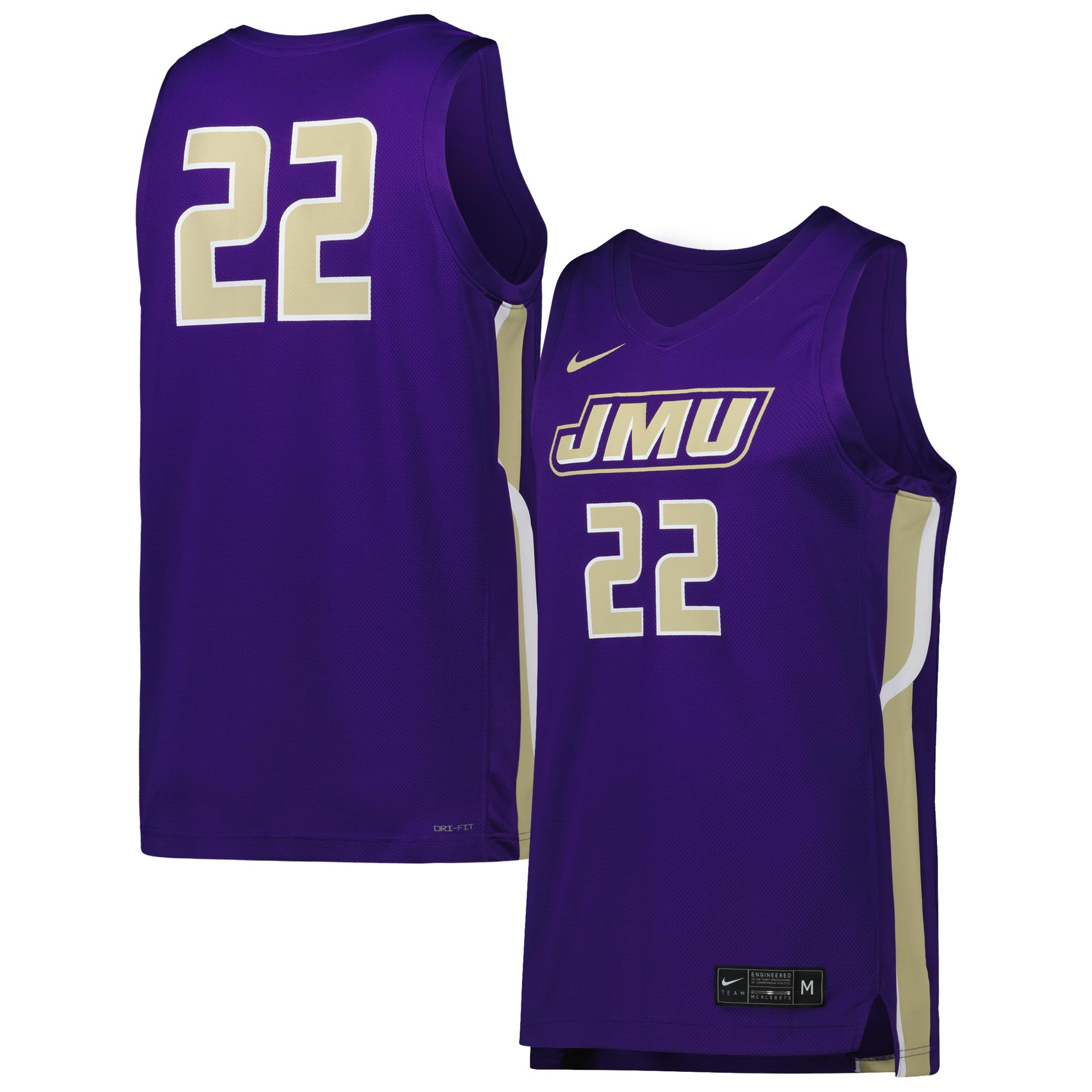 [NJP] James Madison Dukes Replica Basketball Jersey - Purple