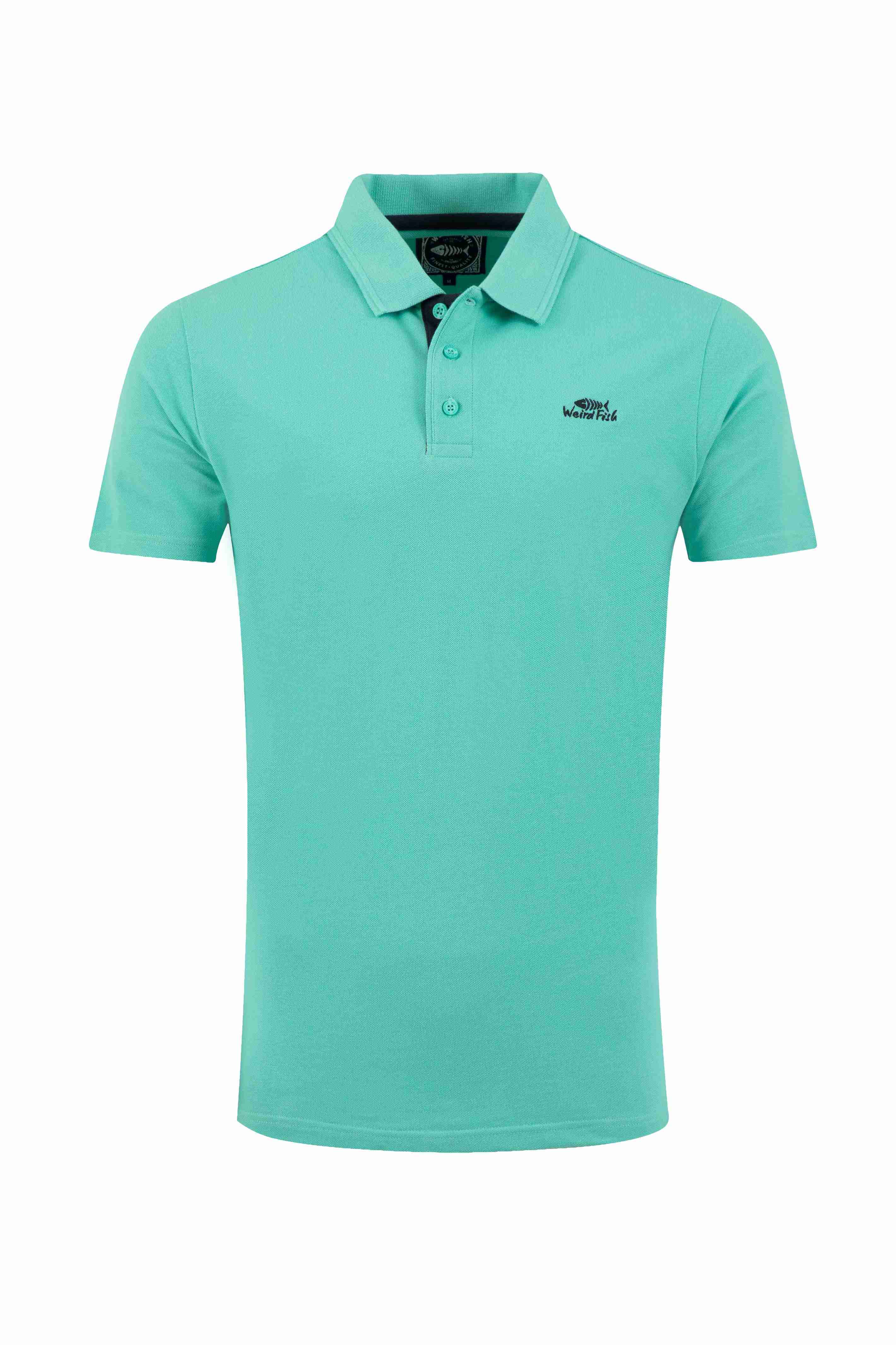 Miles Pique Polo Shirt Aqua Marine