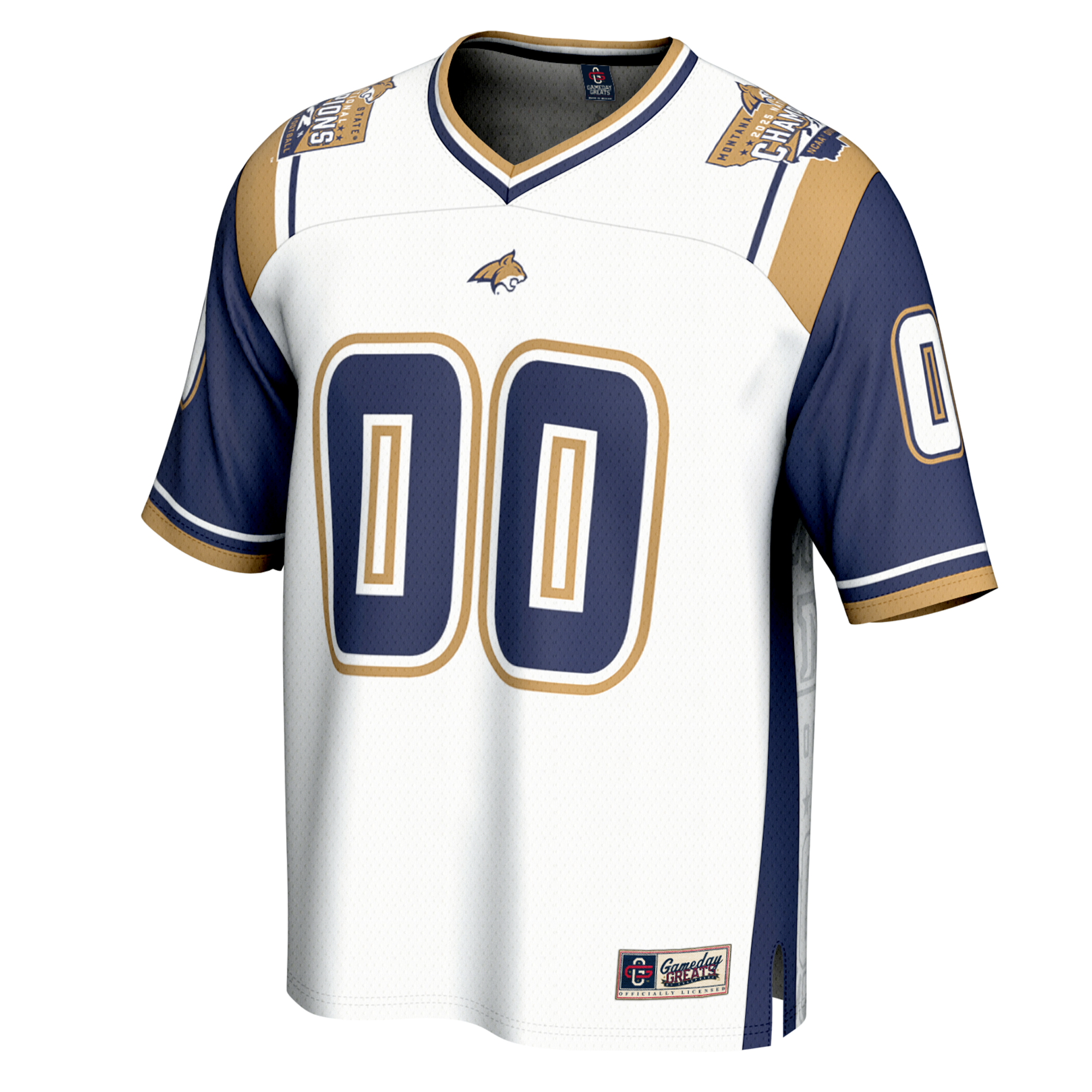 Montana State Bobcats GameDay Greats Unisex 2025 NCAA FCS Football National Champions Commemorative Fashion Jersey - White