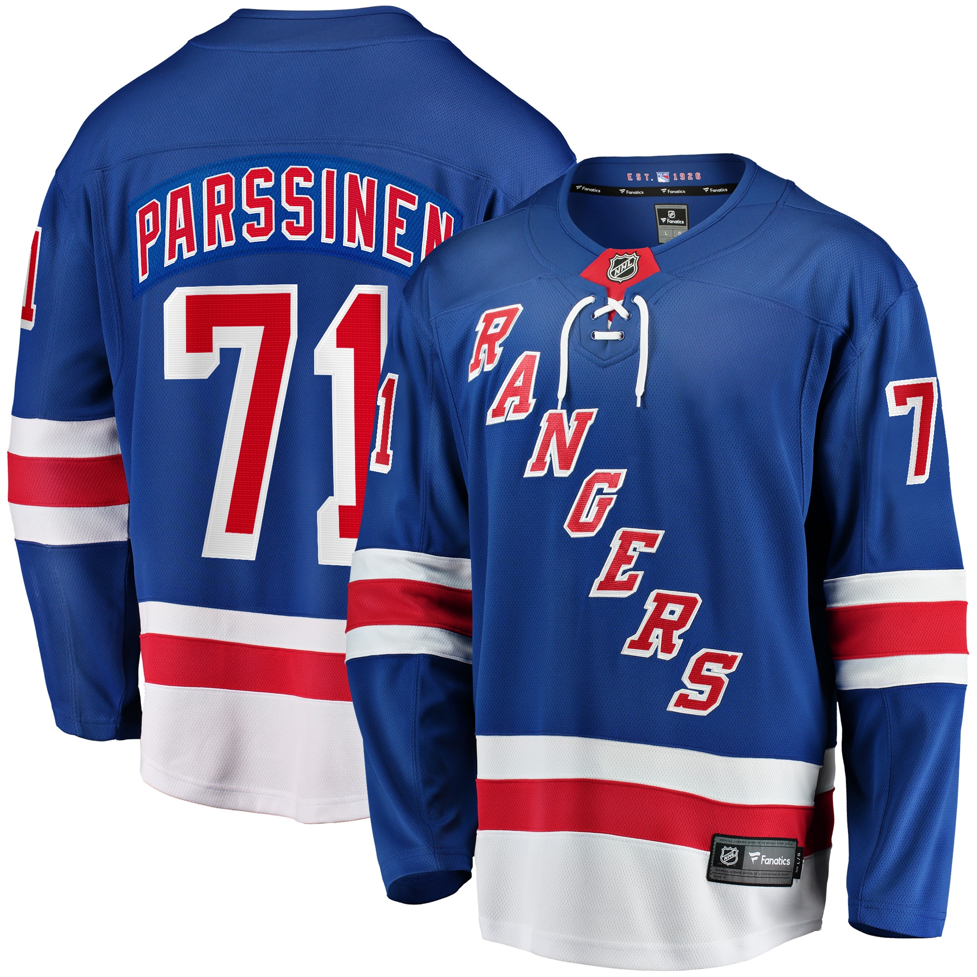 [SJH] Youth Juuso Parssinen New York Rangers Home Breakaway Jersey - Blue