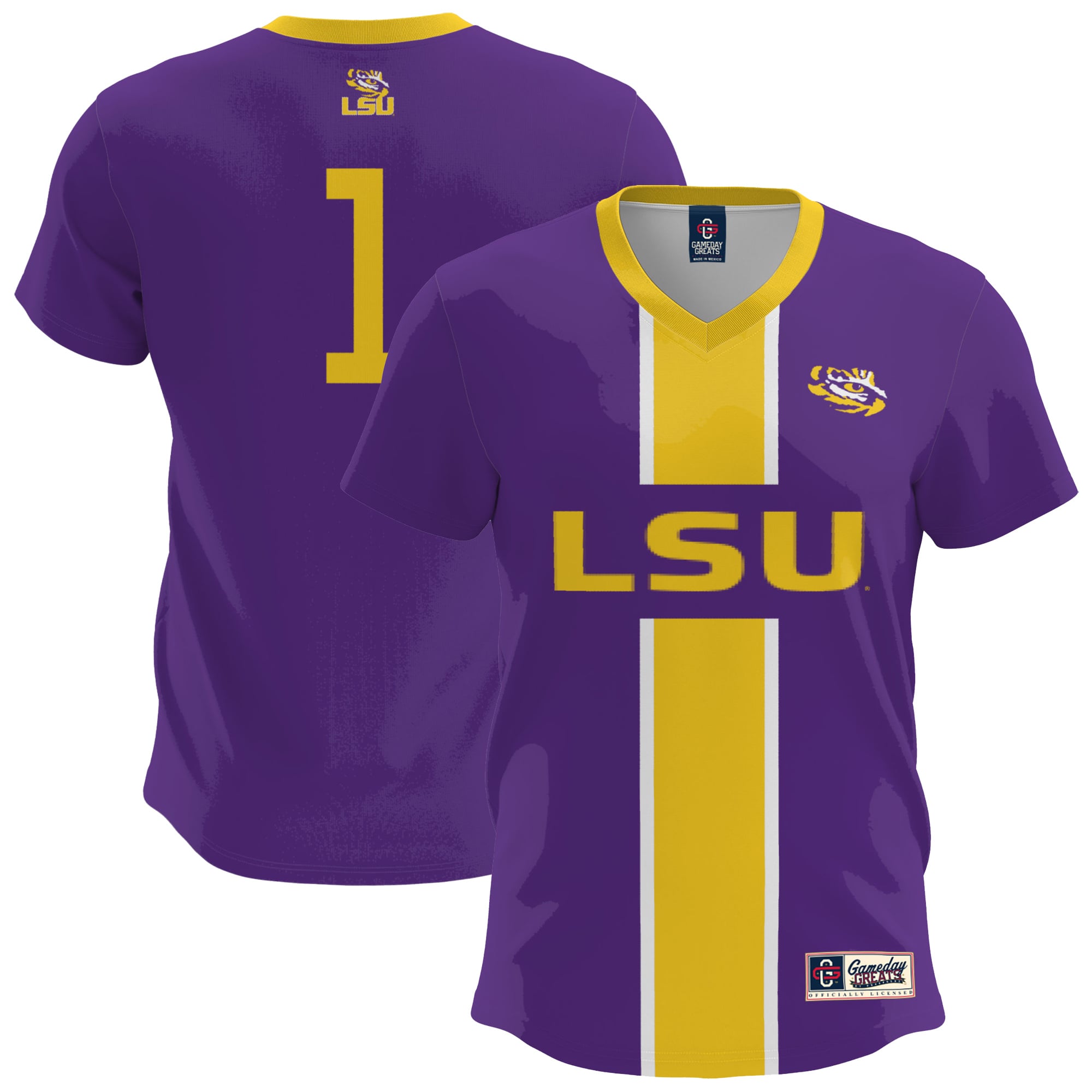 LSU Tigers GameDay Greats Lightweight Soccer Fashion Jersey - Purple