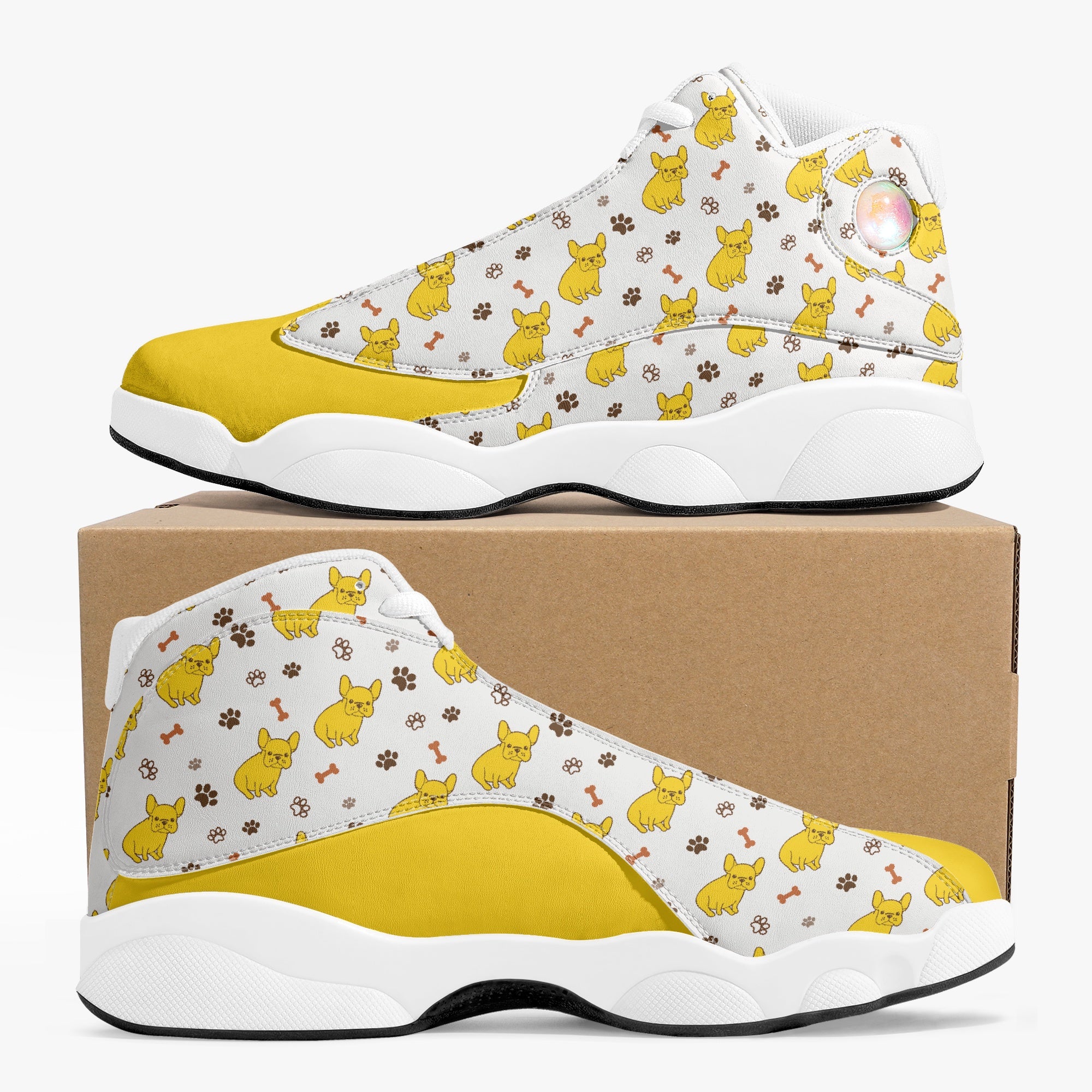 French Bulldog Lover Bowser Basketball Sneakers Everyday Footwear