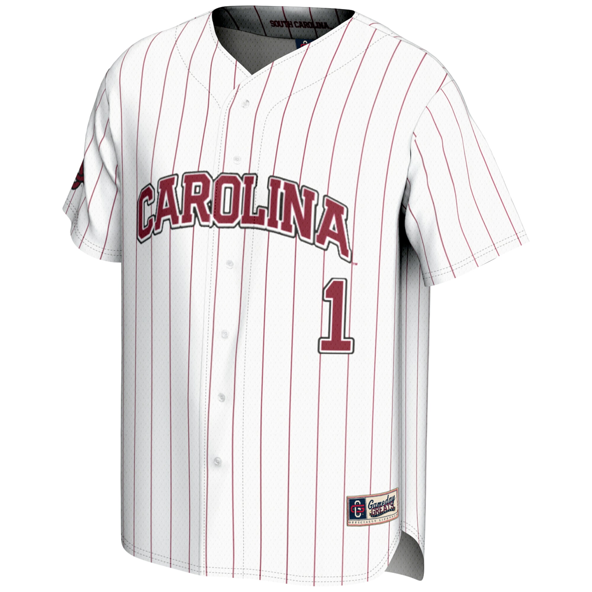 [DDG] South Carolina Gamecocks GameDay Greats Lightweight Baseball Fashion Jersey - White
