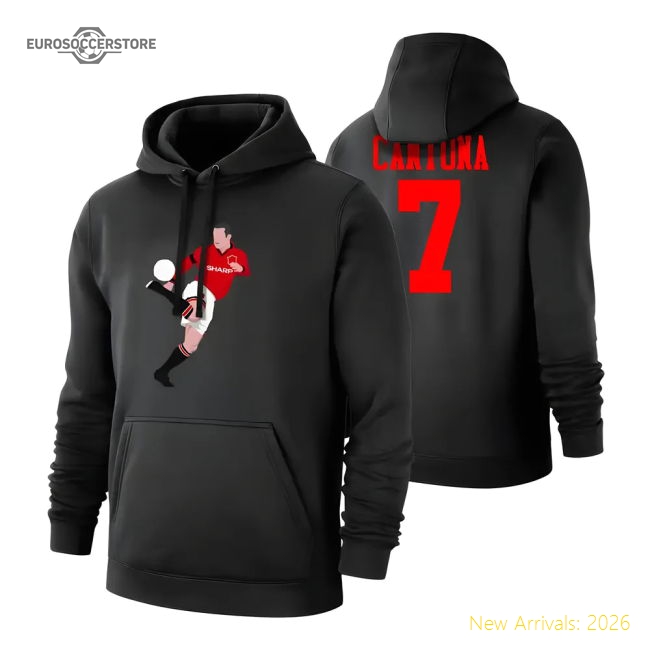 High-Quality Eric Cantona Skills footer with Premium hood, black