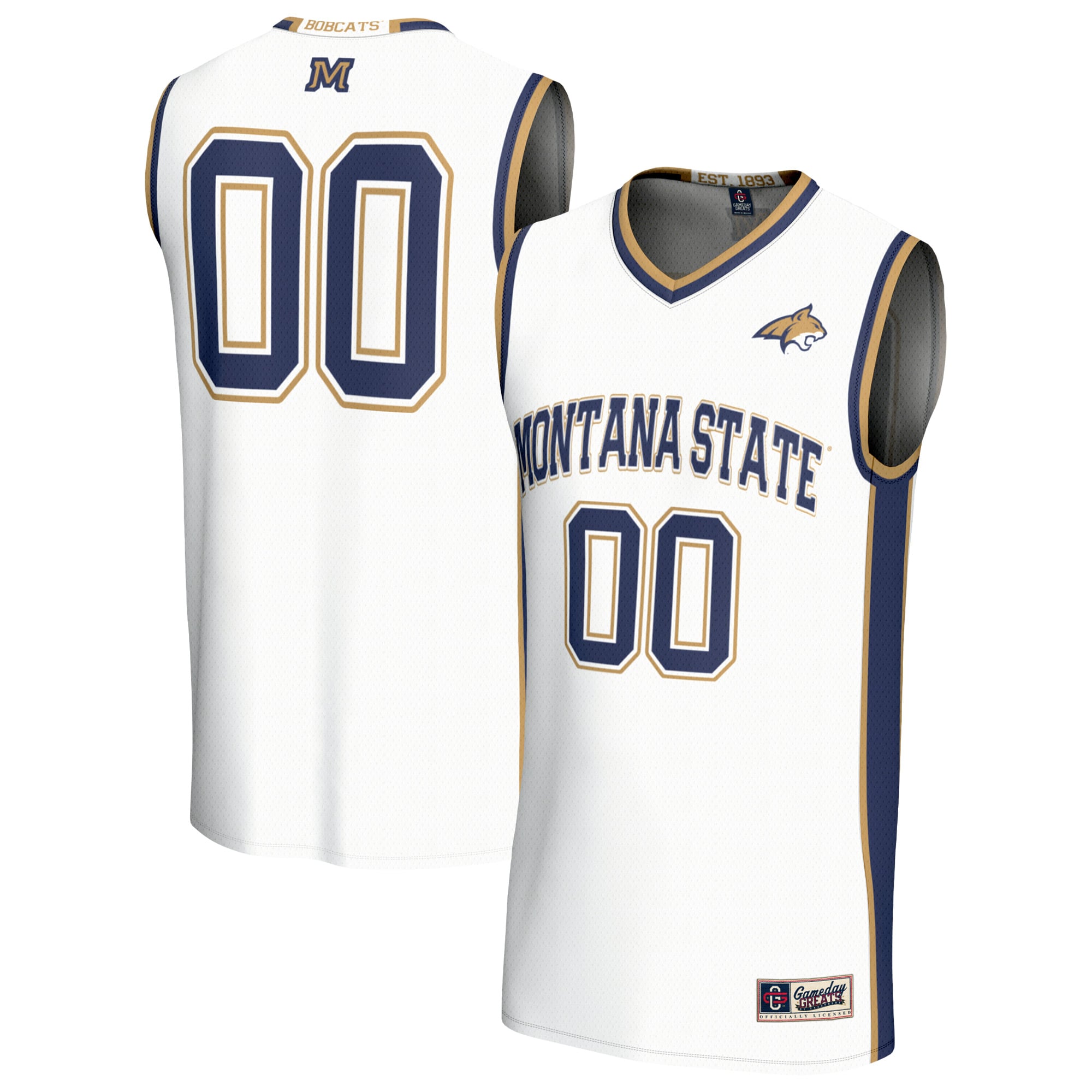 Montana State Bobcats GameDay Greats Unisex Lightweight Basketball Fashion Jersey - White